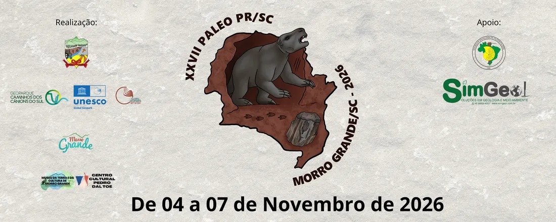 Morro Grande será sede do 27º Encontro Regional de Paleontologia dos Estados do Paraná e Santa Catarina