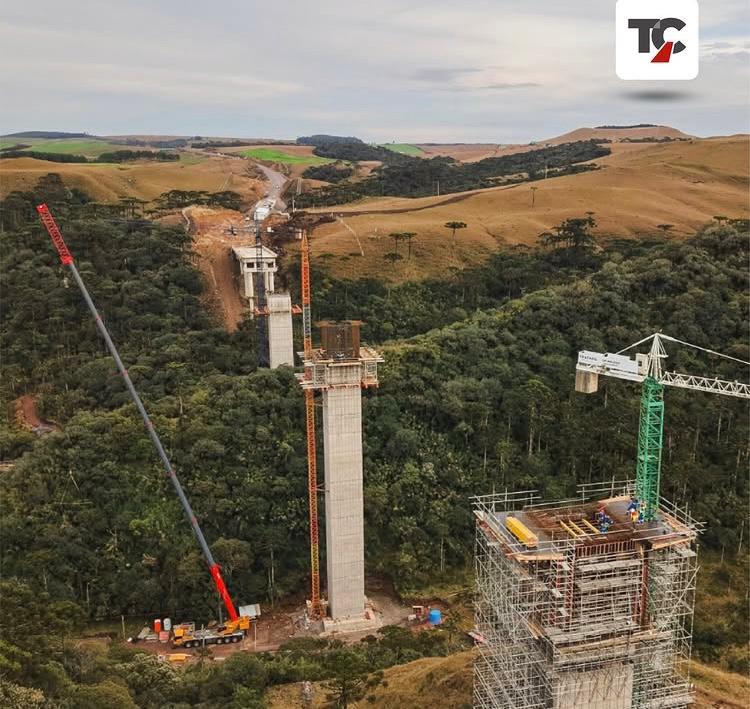 BR-285 na Serra: Traçado Construções, de Erechim, avança nas obras da ponte 