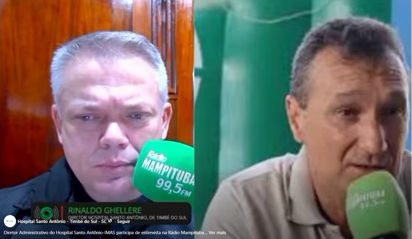 Diretor Administrativo do Hospital Santo Antônio-IMAS participa de entrevista na Rádio Mampituba